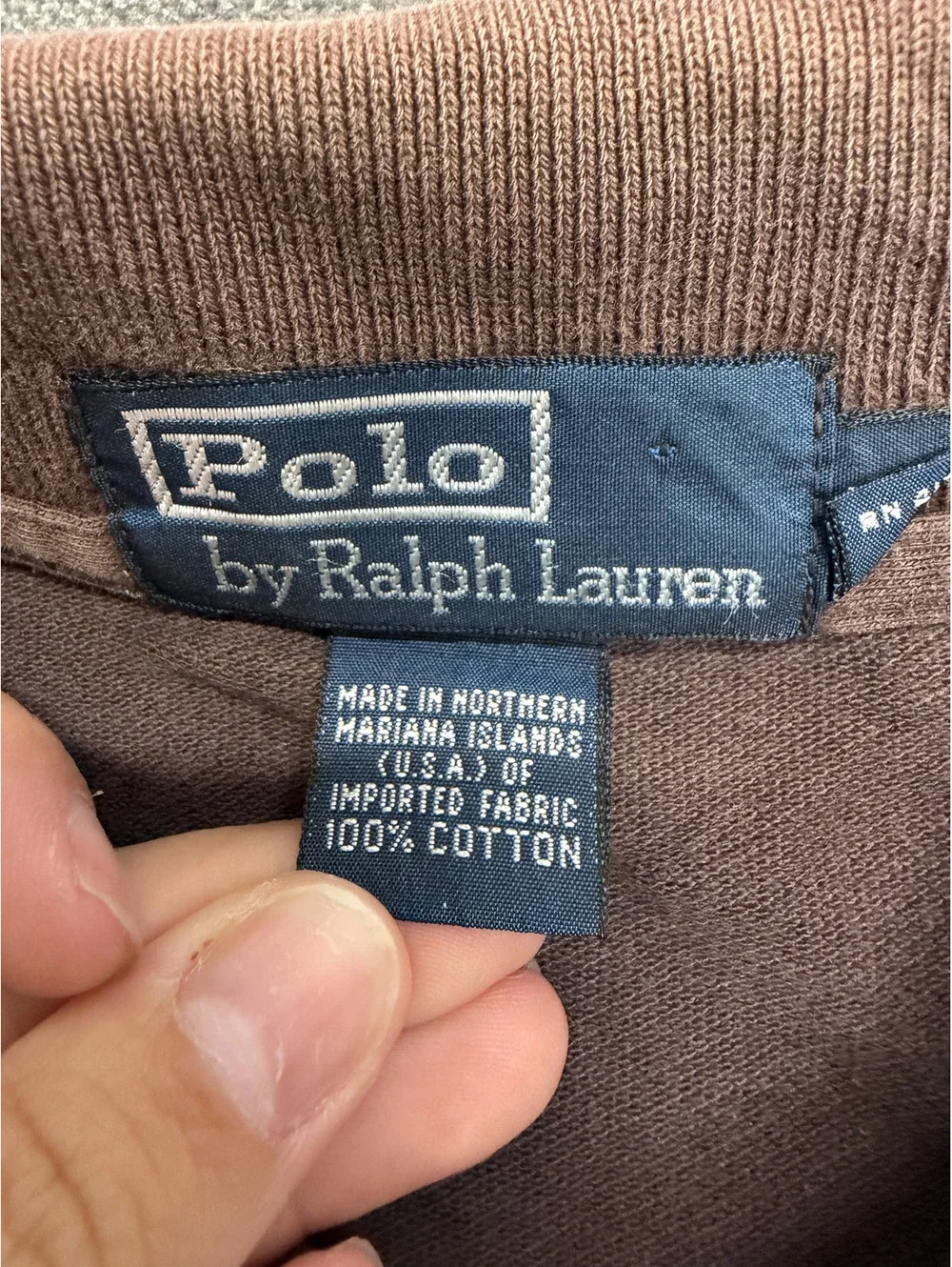 Polo Ralph Lauren Brown Cotton Polo Shirt Size X Large
